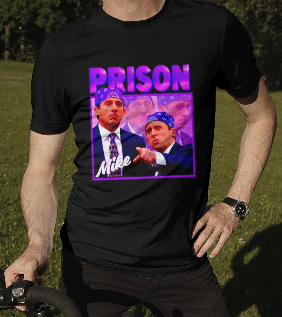 Prison Mike The Office Steve Carell Michael Scott Bandana Suit T-Shirt