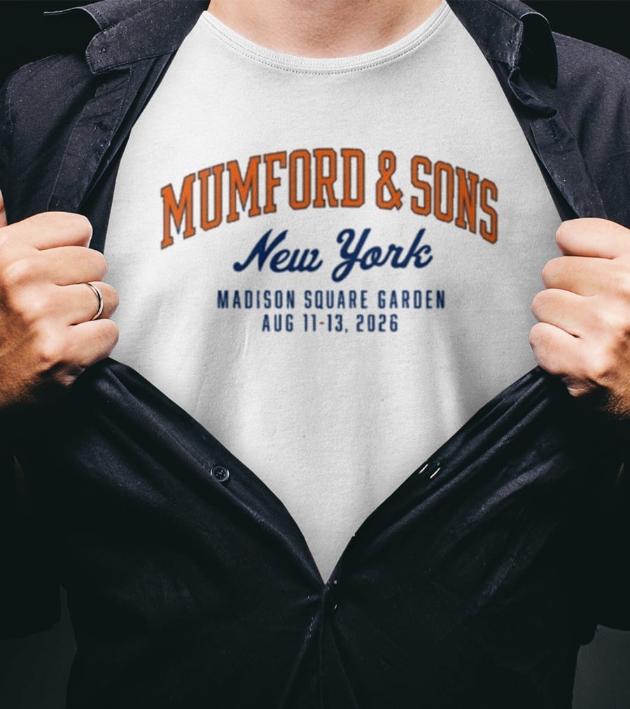 Mumford & Sons New York Madison Square Garden Aug 11 13 2026 T-Shirt