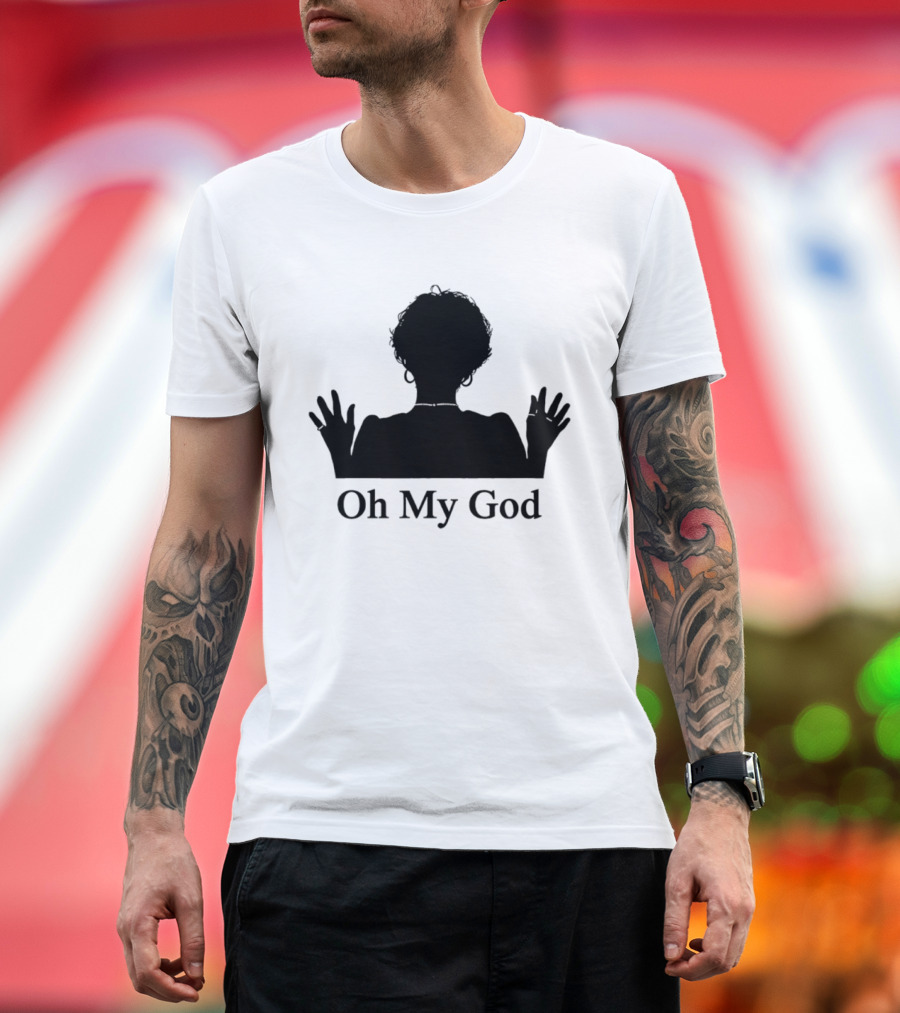Oh My God Silhouette Hands Up Expression T-Shirt