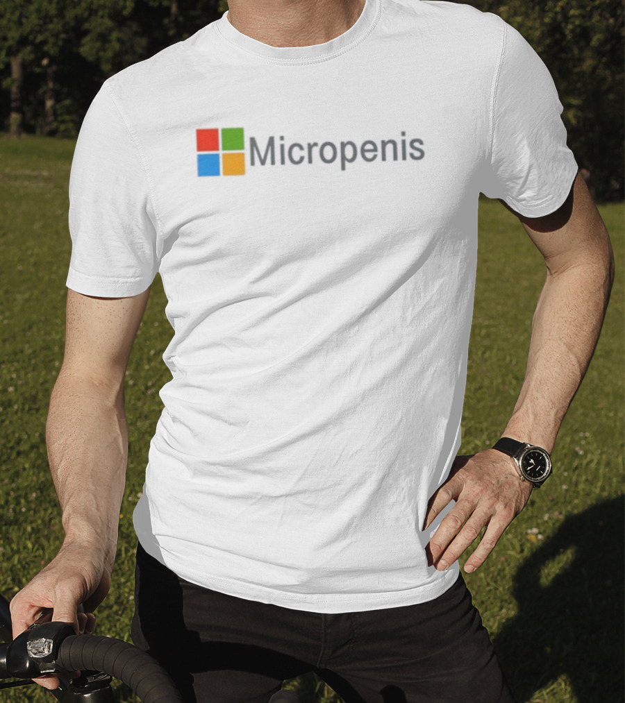 Micropenis Text With Microsoft T-Shirt