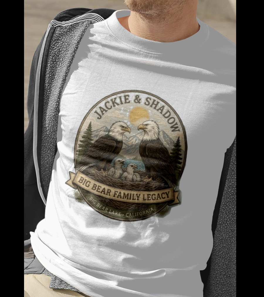 Jackie & Shadow Big Bear Family Legacy Big Bear Lake California Bald Eagles T-Shirt