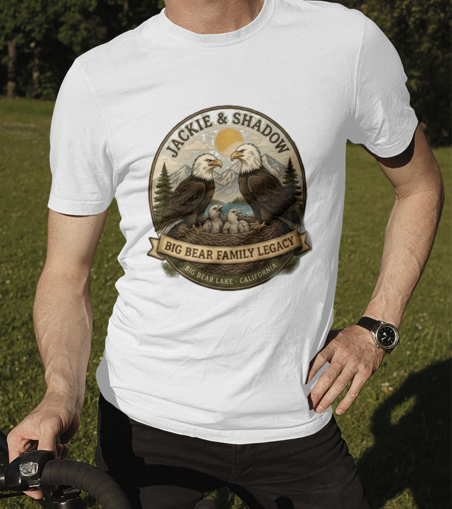 Jackie & Shadow Big Bear Family Legacy Big Bear Lake California Bald Eagles T-Shirt
