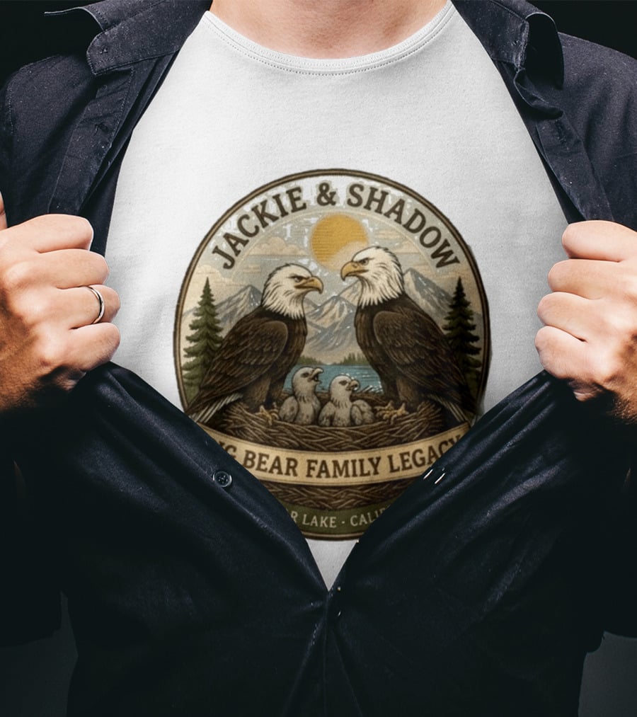 Jackie & Shadow Big Bear Family Legacy Big Bear Lake California Bald Eagles T-Shirt