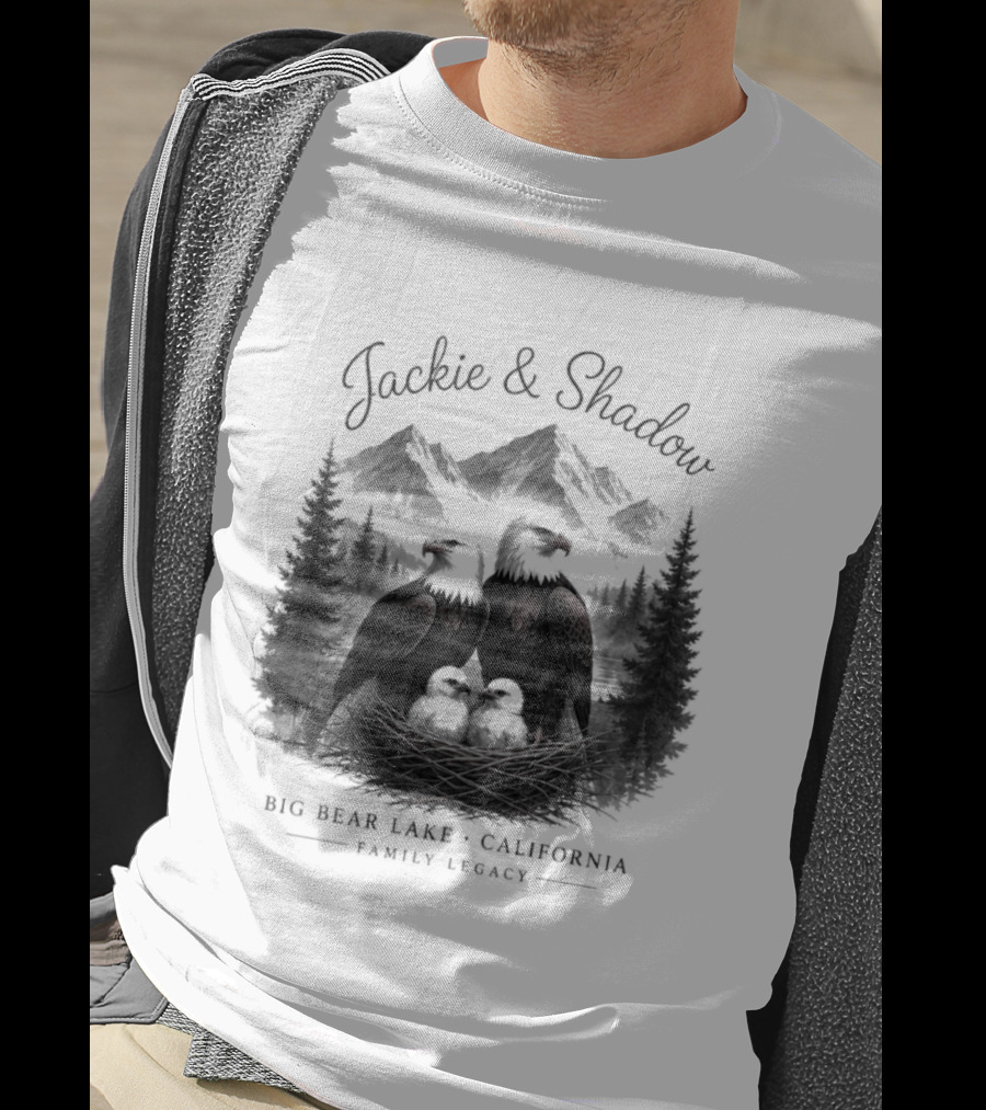 Jackie And Shadow Bald Eagles Big Bear Lake California Family Legacy T-Shirt