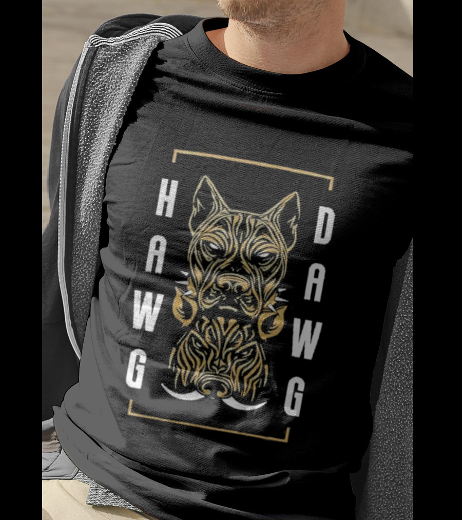 Hawg Dawg Pitbull Boar Two Faced Canine T-Shirt