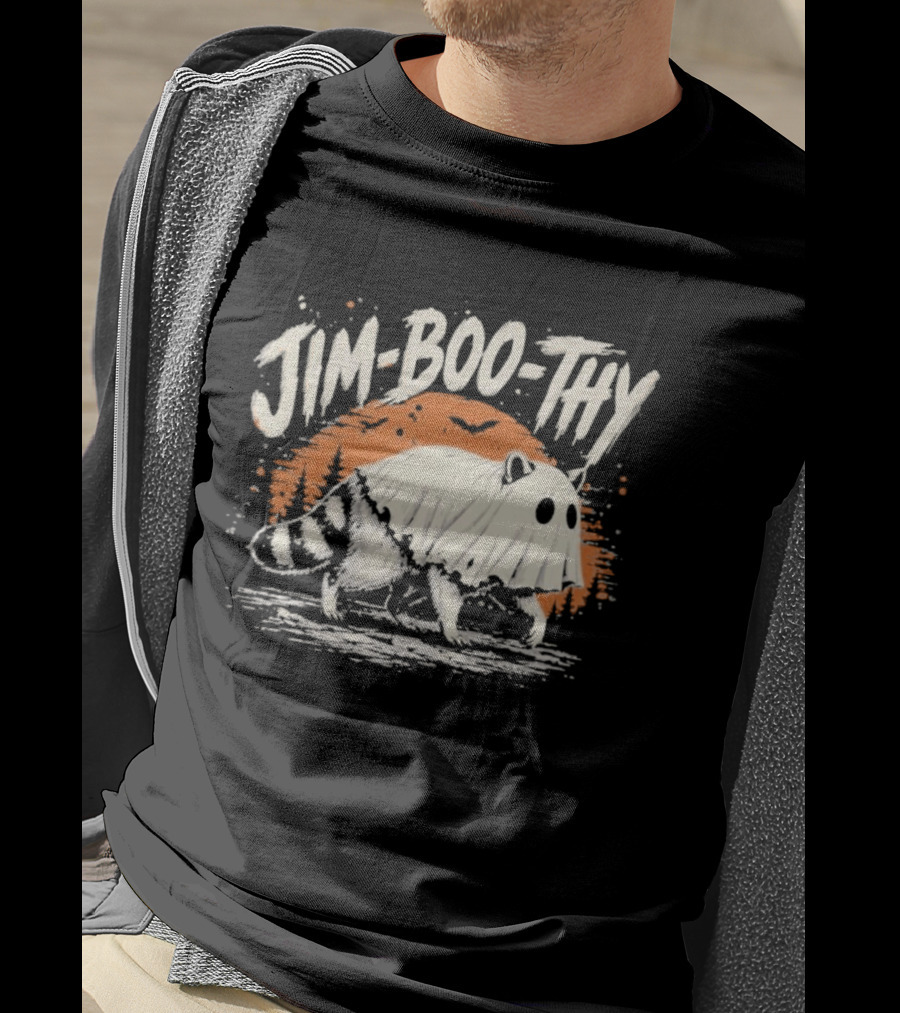 Jim Boo Thy Halloween Raccoon Ghost Costume T-Shirt