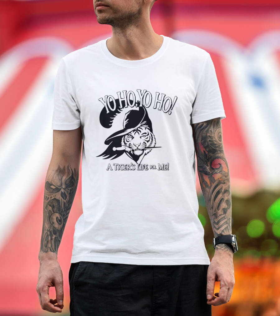 Yo Ho Yo Ho A Tiger's Life For Me Cincinnati Bengals Tiger Pirate T-Shirt