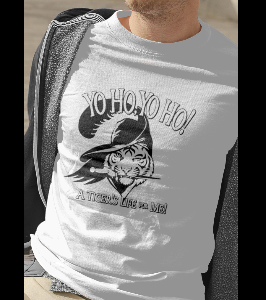 Yo Ho Yo Ho A Tiger's Life For Me Cincinnati Bengals Tiger Pirate T-Shirt
