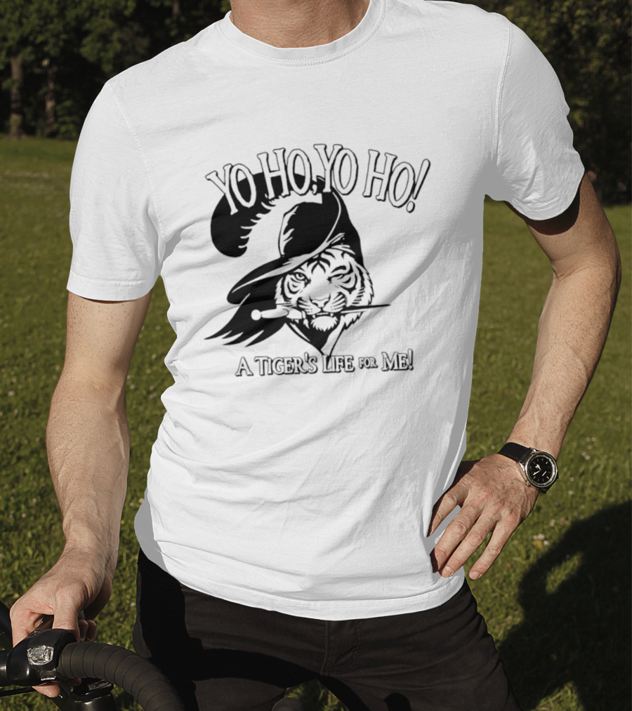 Yo Ho Yo Ho A Tiger's Life For Me Cincinnati Bengals Tiger Pirate T-Shirt