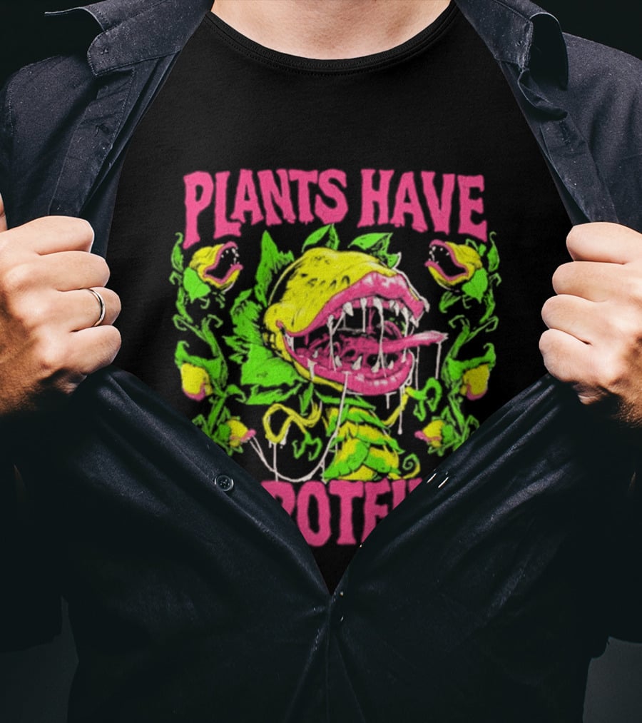 Plants Have Protein Carnivorous Plant Vegan Power T-Shirt