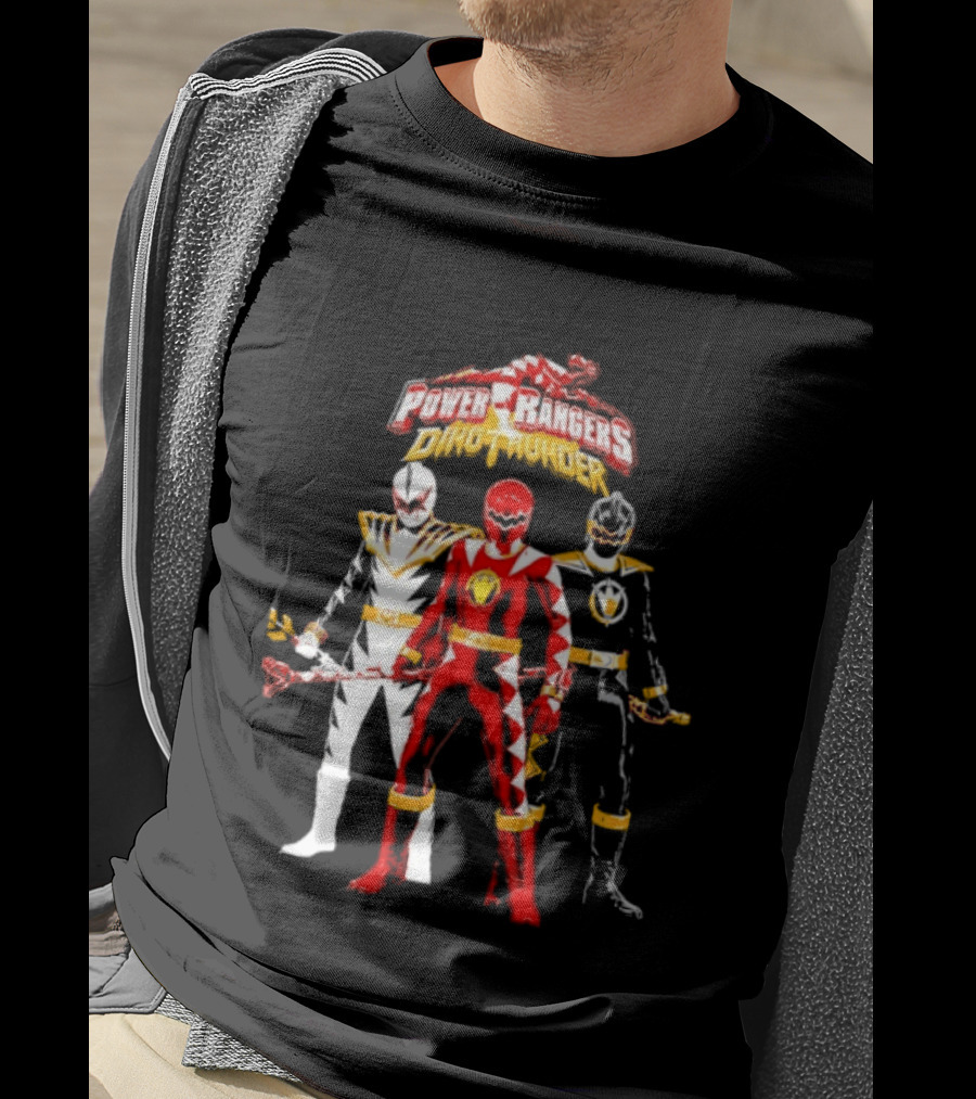 Power Rangers Dino Thunder Red Ranger Team Trio Power Stance T-Shirt