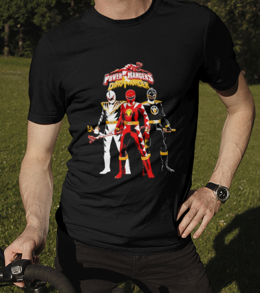 Power Rangers Dino Thunder Red Ranger Team Trio Power Stance T-Shirt