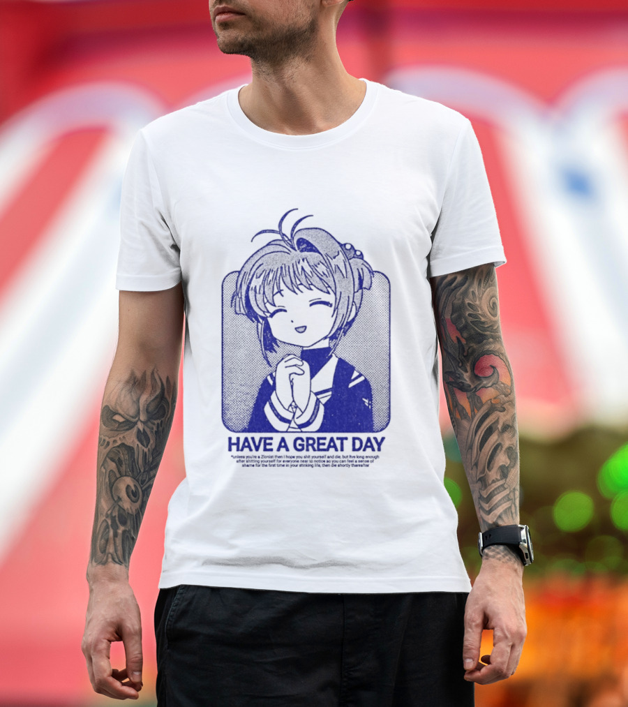 Have A Great Day Sakura Kinomoto Anime Cardcaptor Look T-Shirt