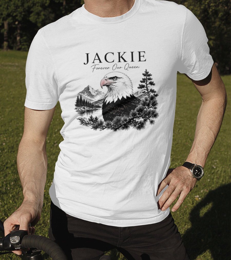 Jackie Forever Our Queen Eagle Mountain Landscape T-Shirt