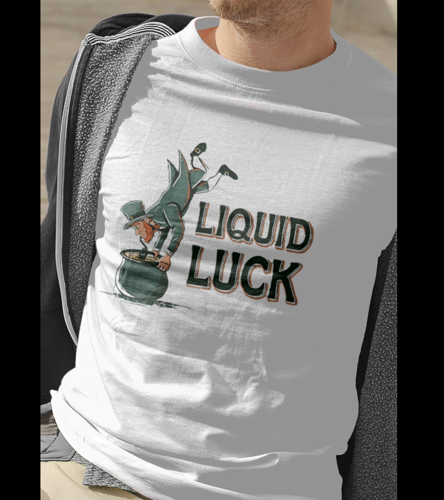 Liquid Luck Pot Of Gold St. Patrick's Day Leprechaun T-Shirt