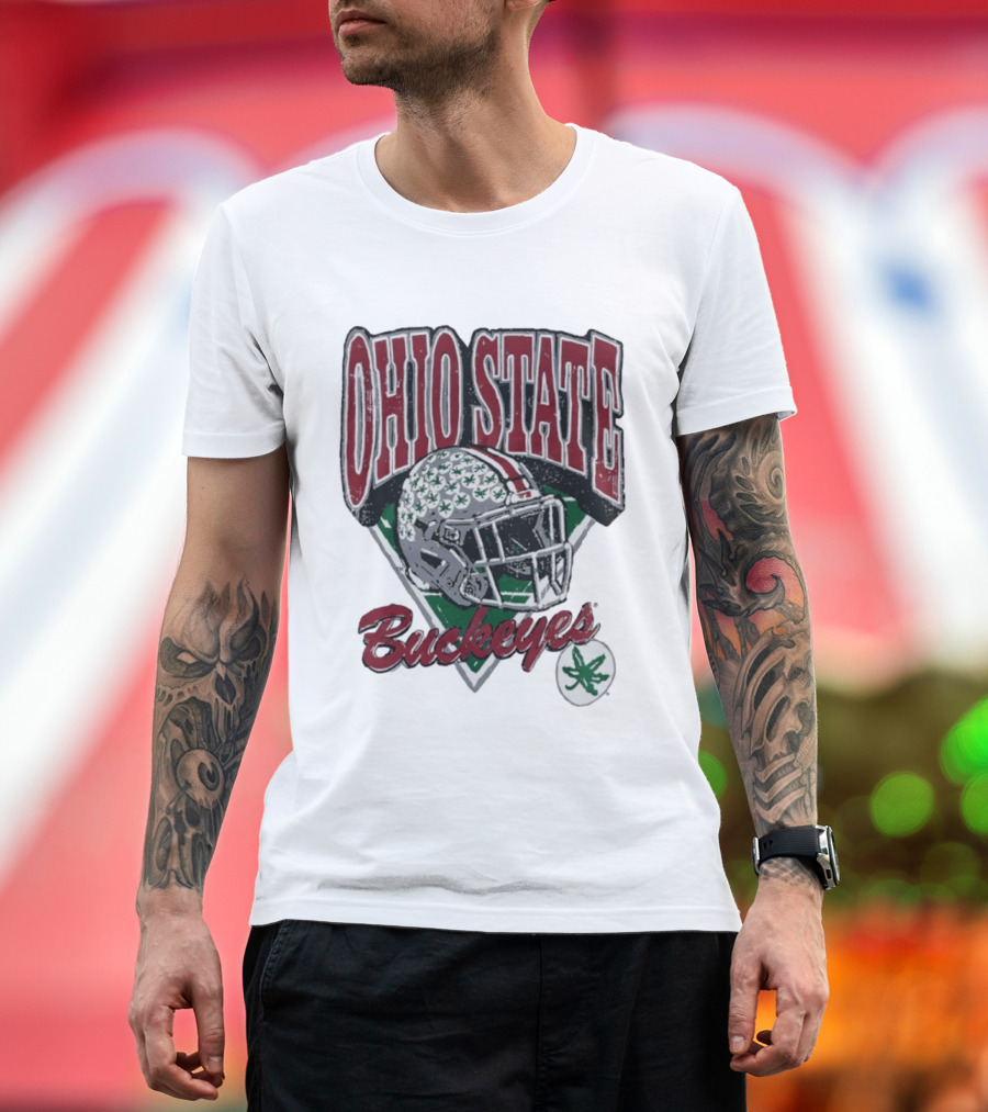 Ohio State Buckeyes Helmet Football Pride T-Shirt