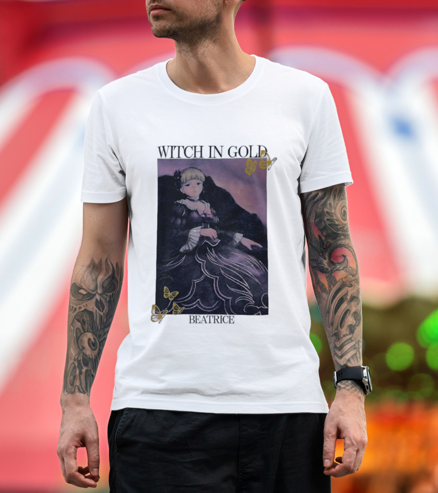 Witch In Gold Beatrice Butterflies Umineko When They Cry T-Shirt