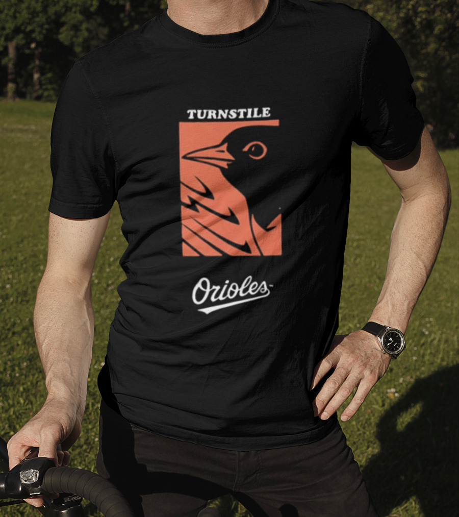 Baltimore Orioles Turnstile 2026 These Birds Not Meant To Fly Alone Two Sided T-Shirt
