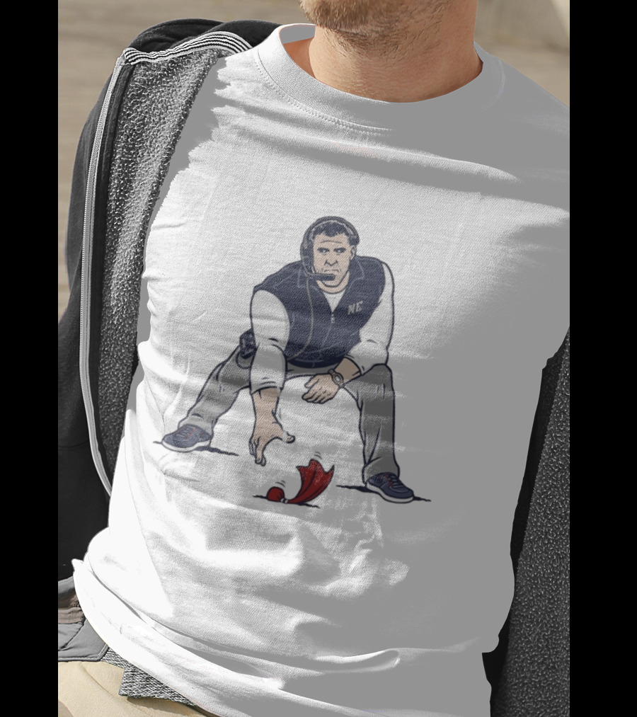 Mike Vrabel NE Three Point Stance Coach T-Shirt
