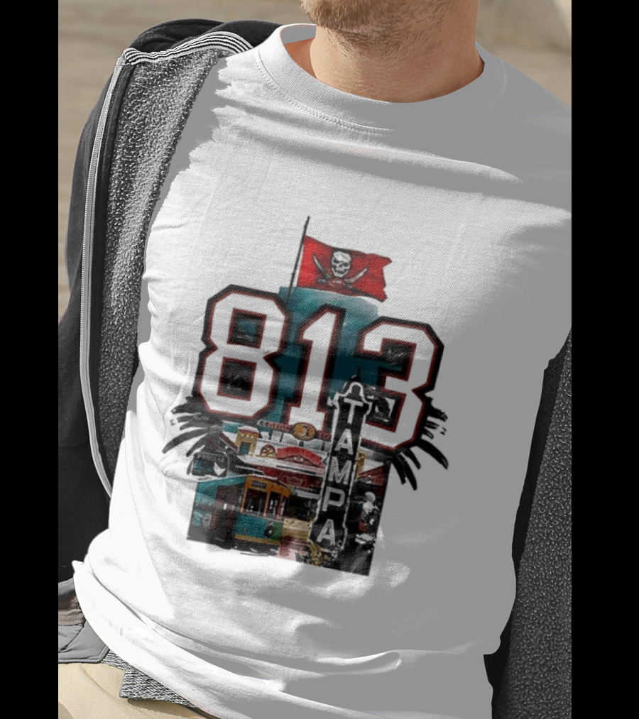 Tampa Bay Buccaneers 813 Day Raise The Flags Established 1976 Two Sided T-Shirt