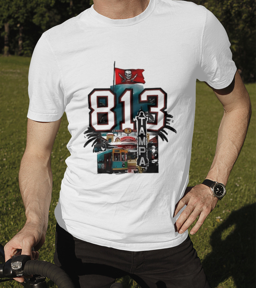 Tampa Bay Buccaneers 813 Day Raise The Flags Established 1976 Two Sided T-Shirt