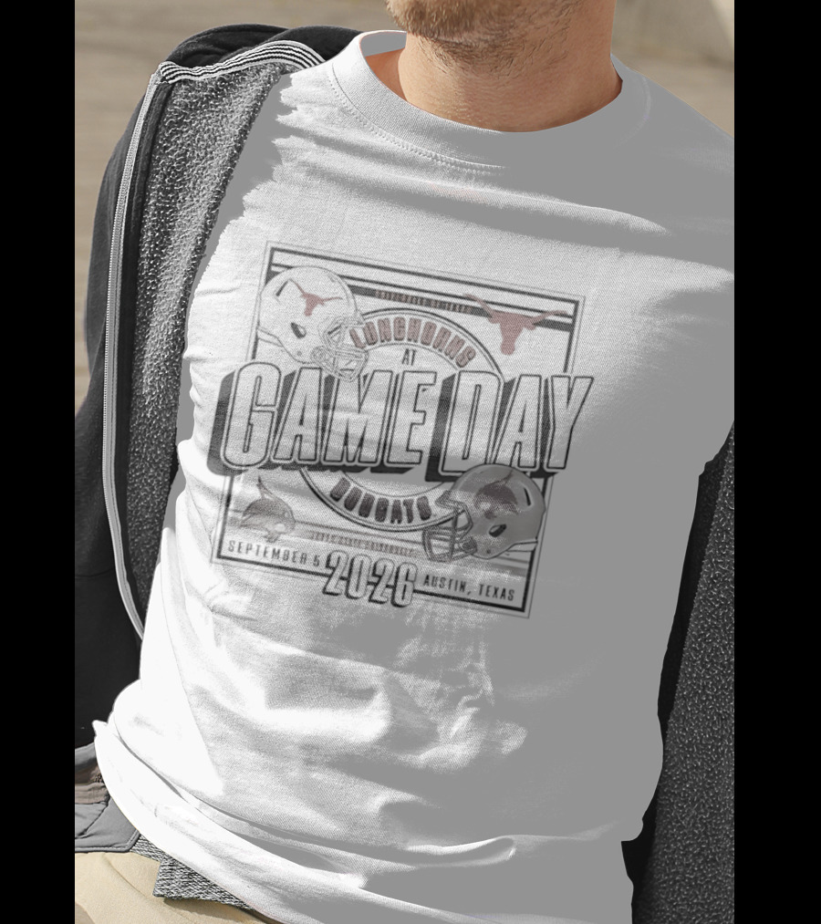 Texas Longhorns Vs Texas State Bobcats Football September 5 2026 Austin Texas T-Shirt