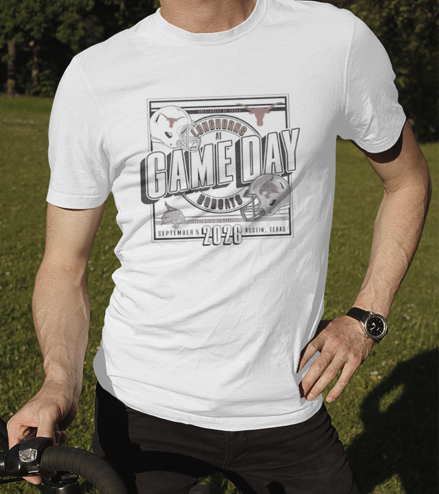 Texas Longhorns Vs Texas State Bobcats Football September 5 2026 Austin Texas T-Shirt
