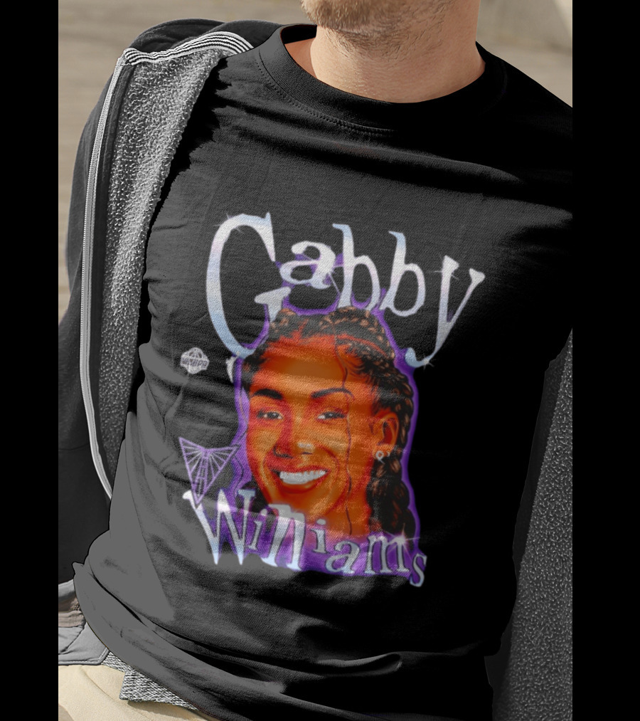 Gabby Williams WNBA Basketball Gabby Williams Text And Sketch T-Shirt