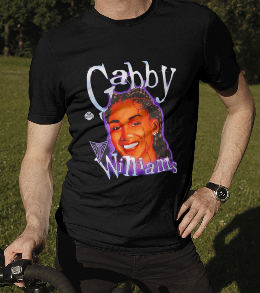 Gabby Williams WNBA Basketball Gabby Williams Text And Sketch T-Shirt