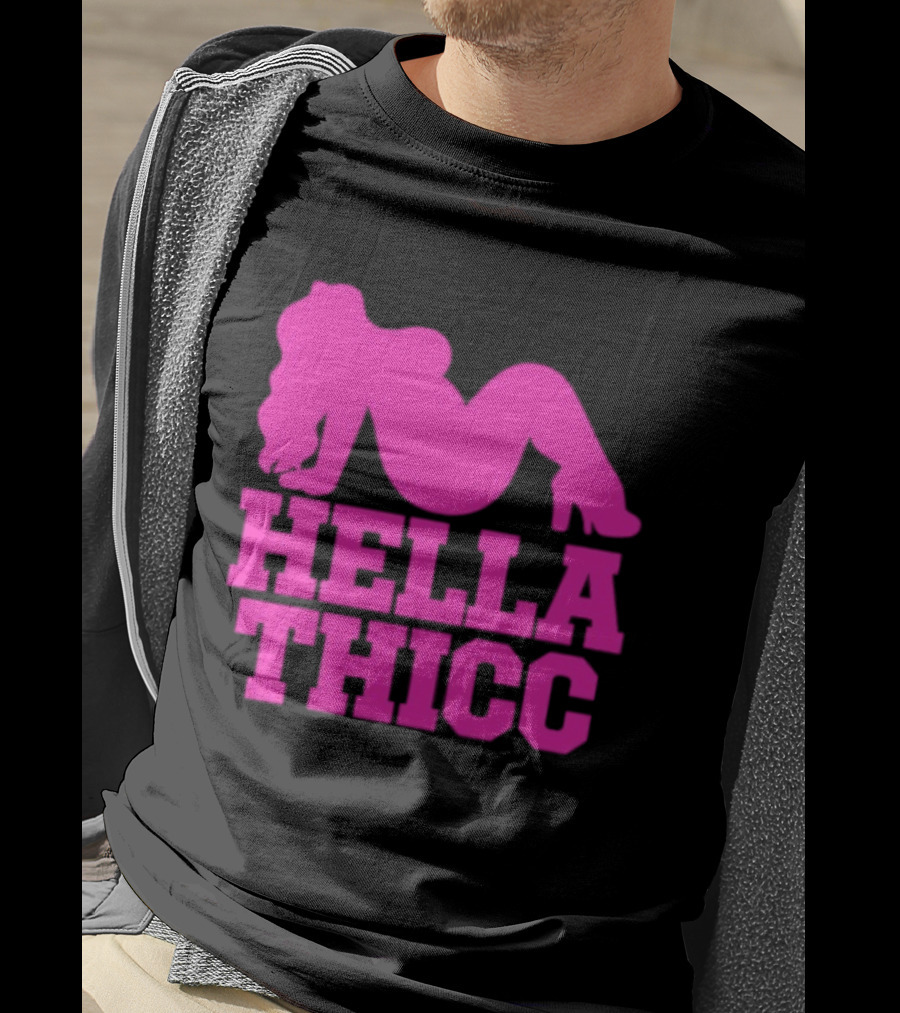 Hella Thicc Curvy Body Positive Pink T-Shirt