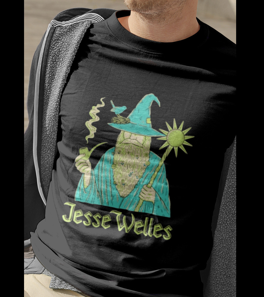 Jesse Welles Wizard Pipe Staff Bird Wizardry Magic T-Shirt