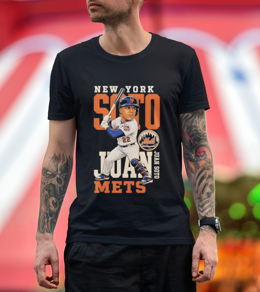 New York Mets Juan Soto 2026 MLB Season Caricature Mets T-Shirt