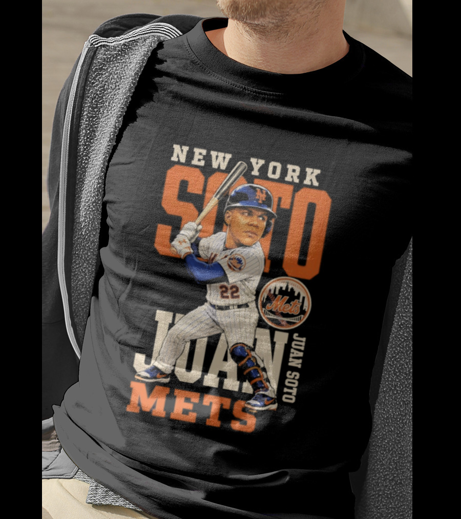 New York Mets Juan Soto 2026 MLB Season Caricature Mets T-Shirt