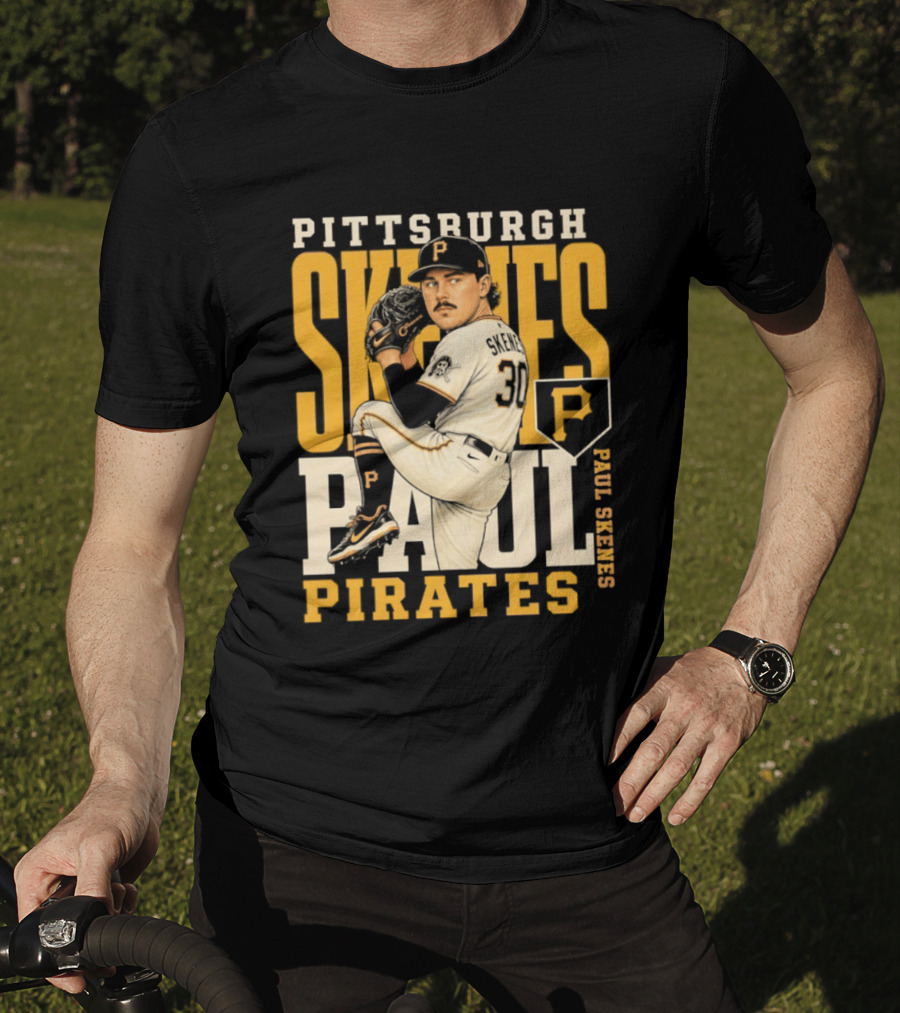Pittsburgh Pirates Paul Skenes 34 Baseball Player Caricature 2026 Season T-Shirt