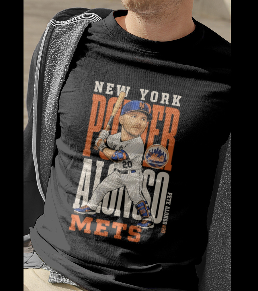 New York Mets Pete Alonso Power 2026 MLB Season T-Shirt