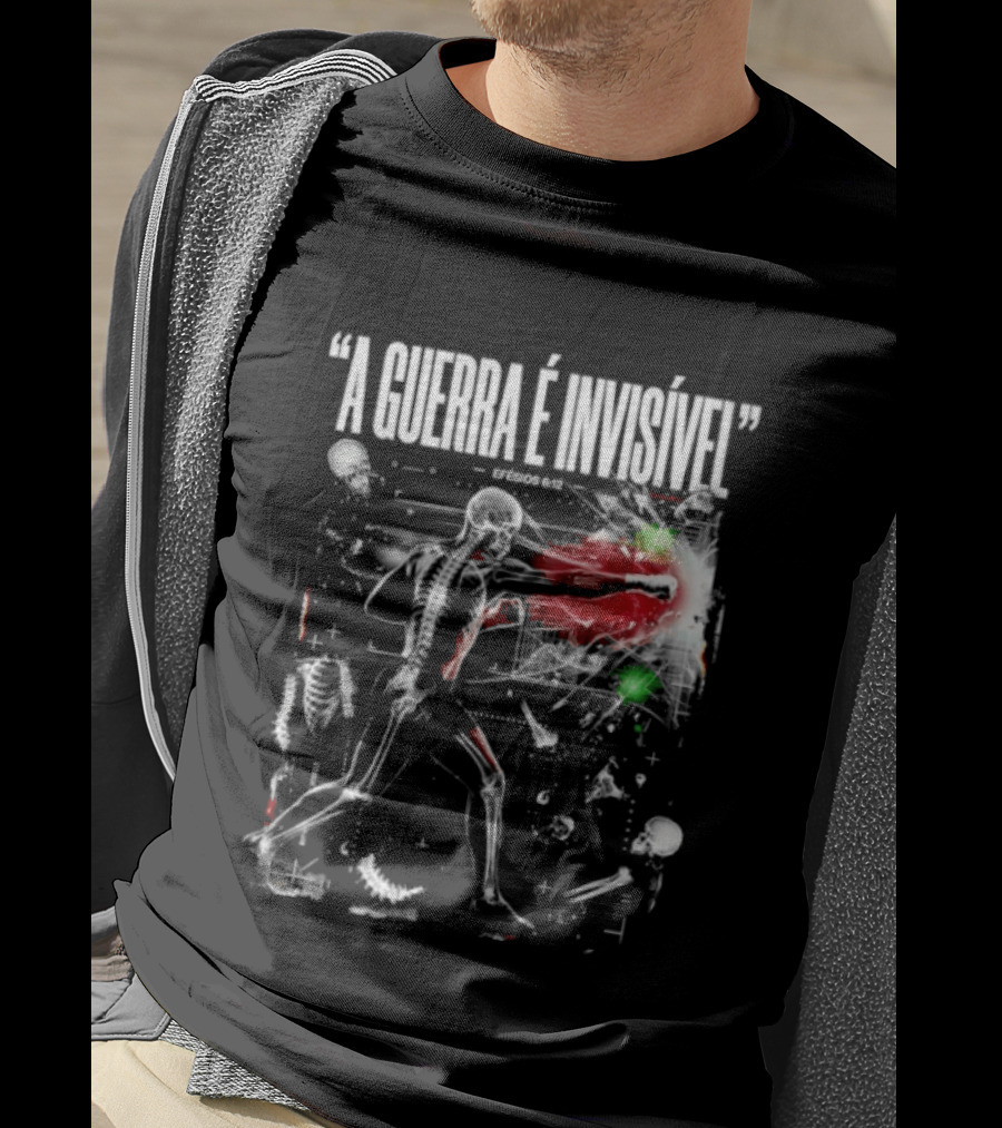 A Guerra É Invisível Efésios 6 12 Batalha Espiritual Skeletons Spiritual Battle T-Shirt