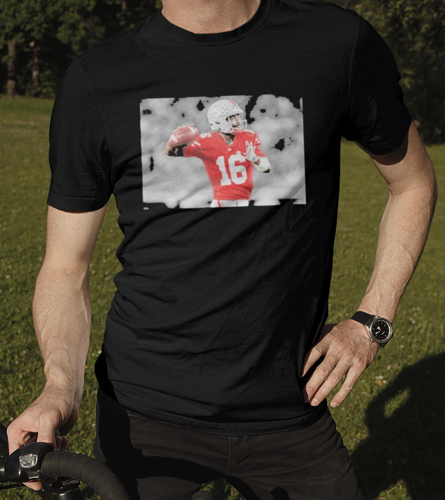 J.T. Barrett Ohio State Buckeyes #16 Football Quarterback Legend T-Shirt