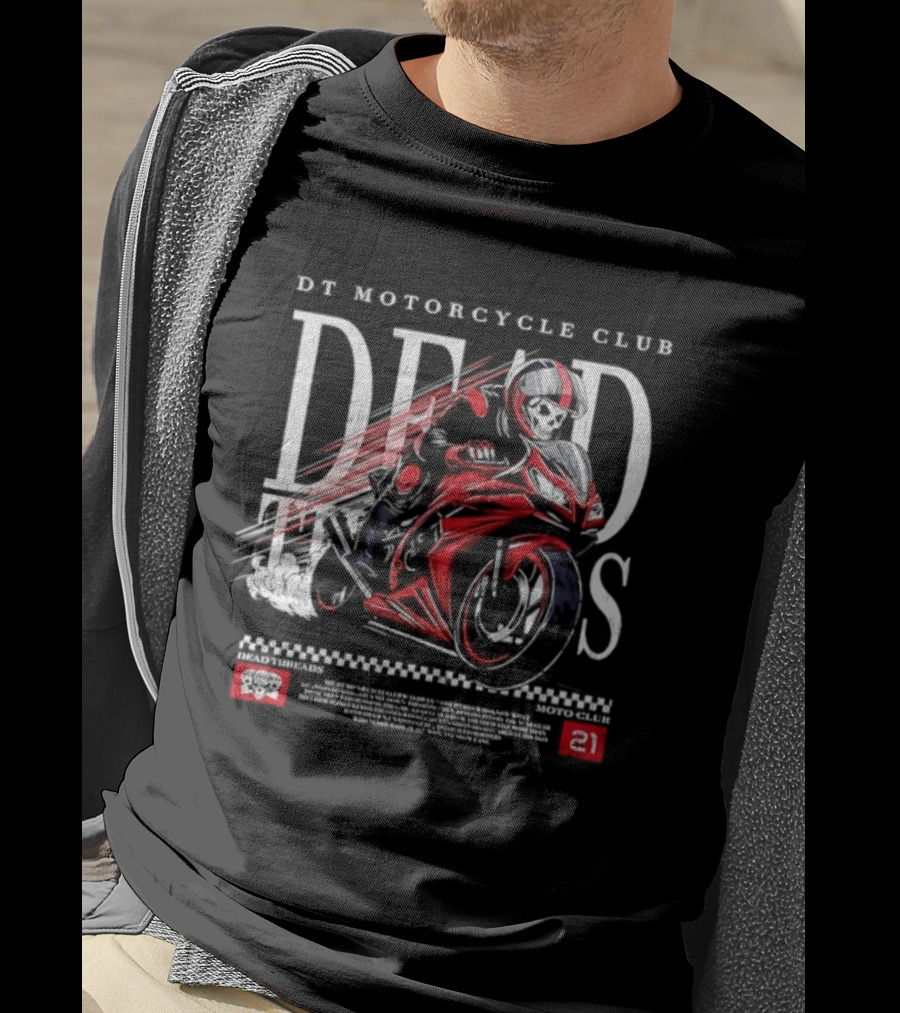 DT Motorcycle Club Dead Threads Moto Club Skeleton Rider 21 T-Shirt