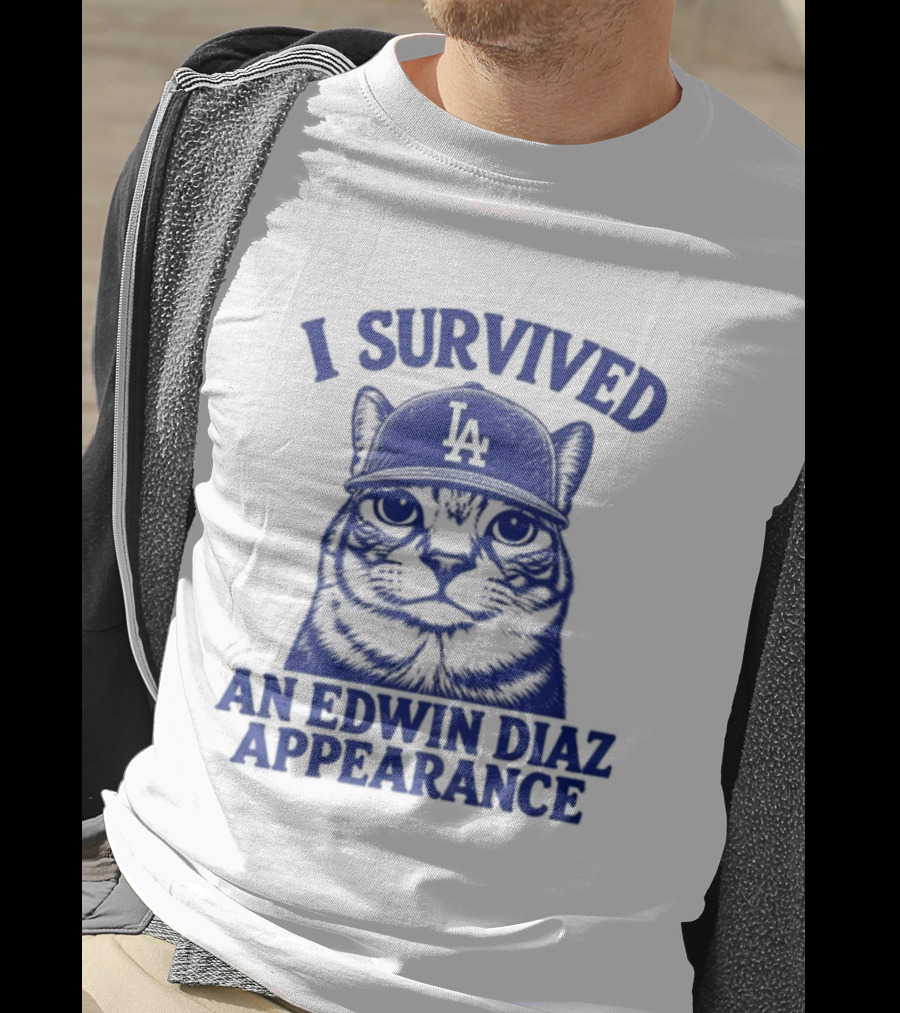 I Survived An Edwin Diaz Appearance LA Cat T-Shirt