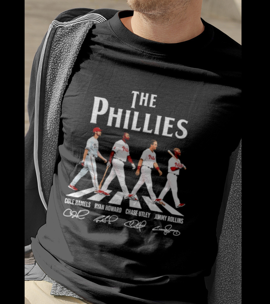 The Phillies Abbey Road Cole Hamels Ryan Howard Chase Utley Jimmy Rollins T-Shirt