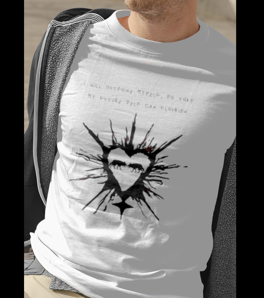 I Will Outshine Myself So That My Future Self Can Flourish Heart And Starburst T-Shirt