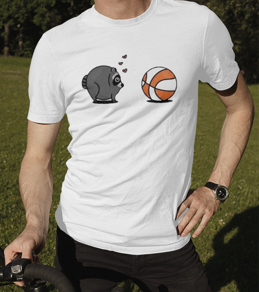 Seattle Storm Raccoon Hearts Basketball Jimothy Loves Hoops T-Shirt