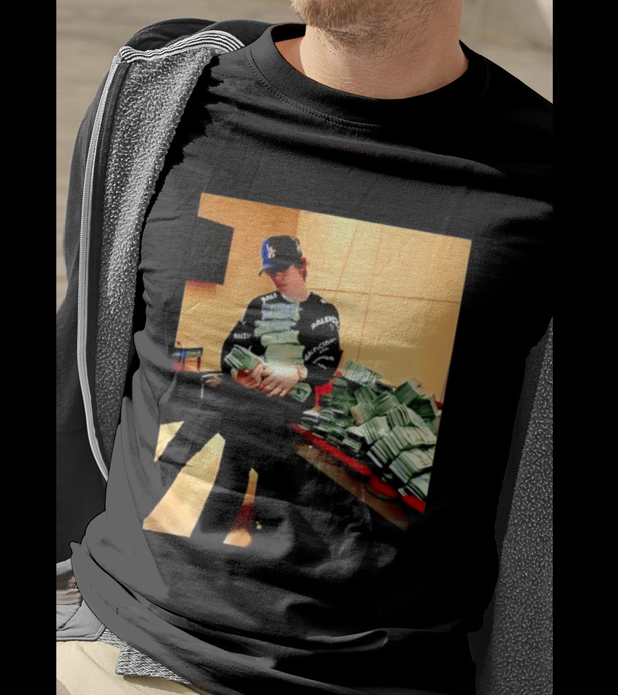 Balenciaga Black Long Sleeve With RALEC And Los Angeles Cap T-Shirt