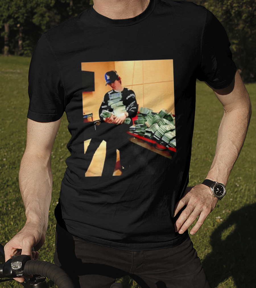 Balenciaga Black Long Sleeve With RALEC And Los Angeles Cap T-Shirt