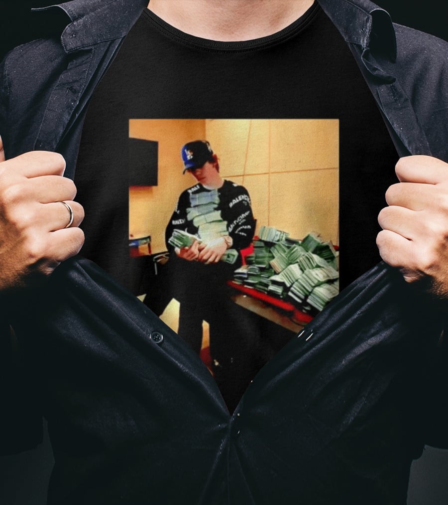 Balenciaga Black Long Sleeve With RALEC And Los Angeles Cap T-Shirt