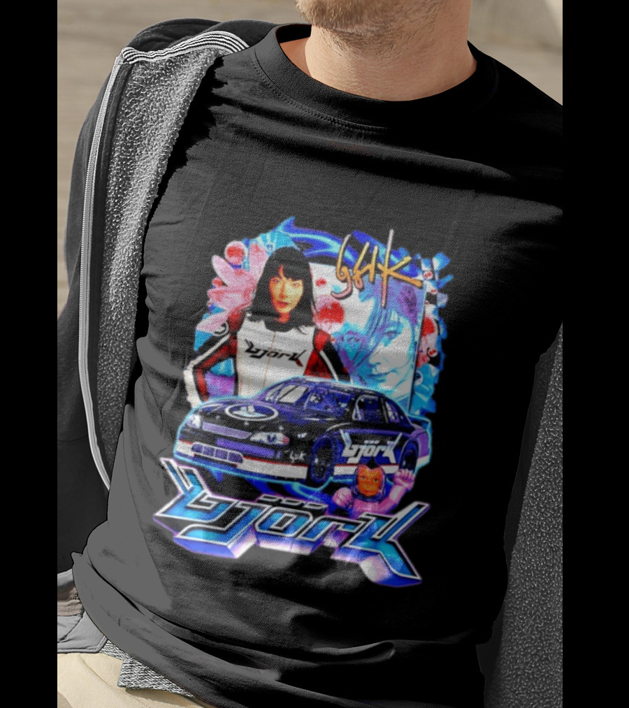 Vintage Bjork Racing Car Graphic Icelandic Music T-Shirt