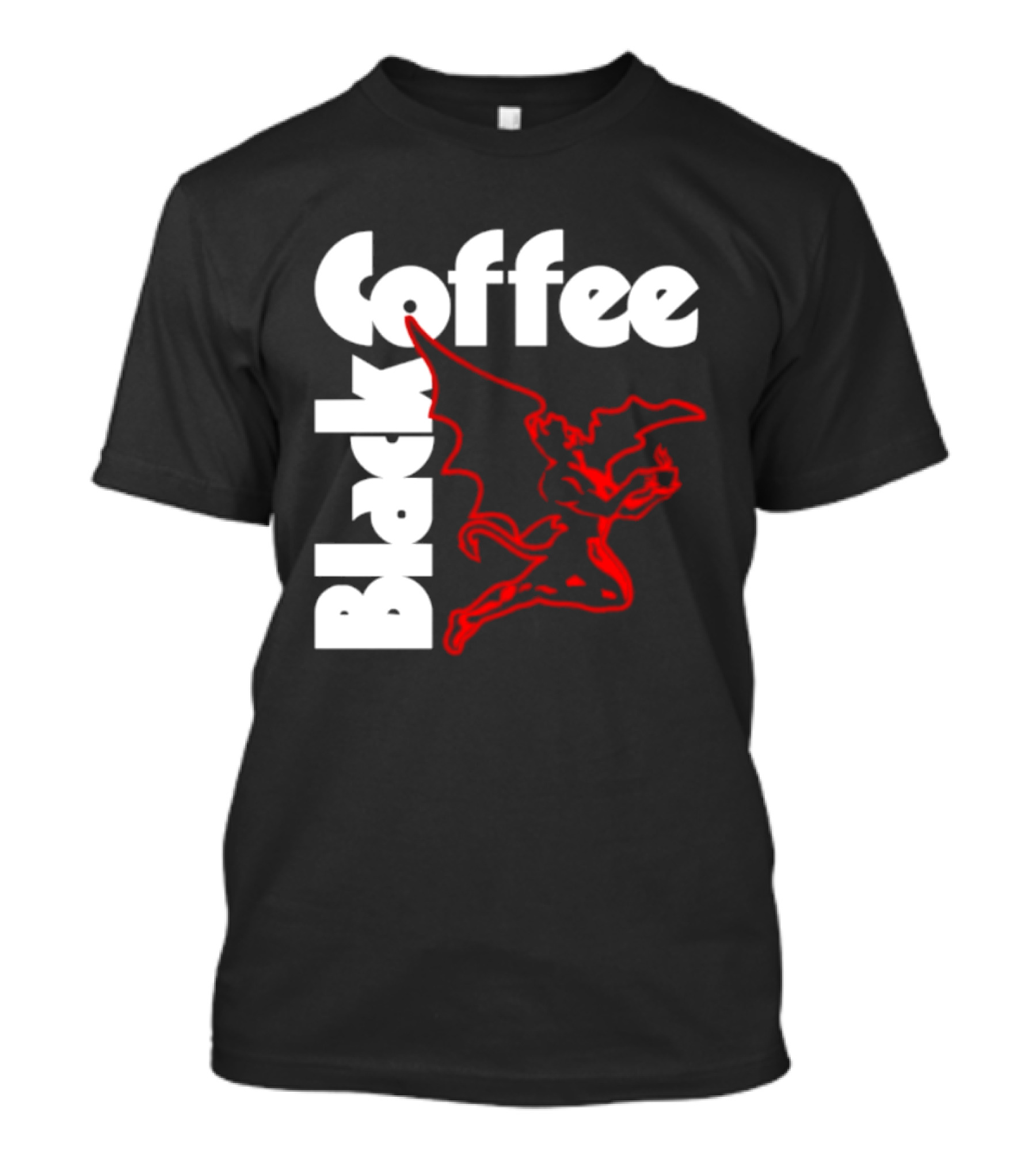 Black Coffee Devil Caffeine Drinking T-Shirt