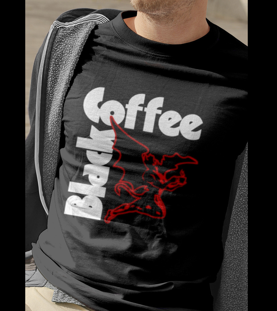 Black Coffee Devil Caffeine Drinking T-Shirt