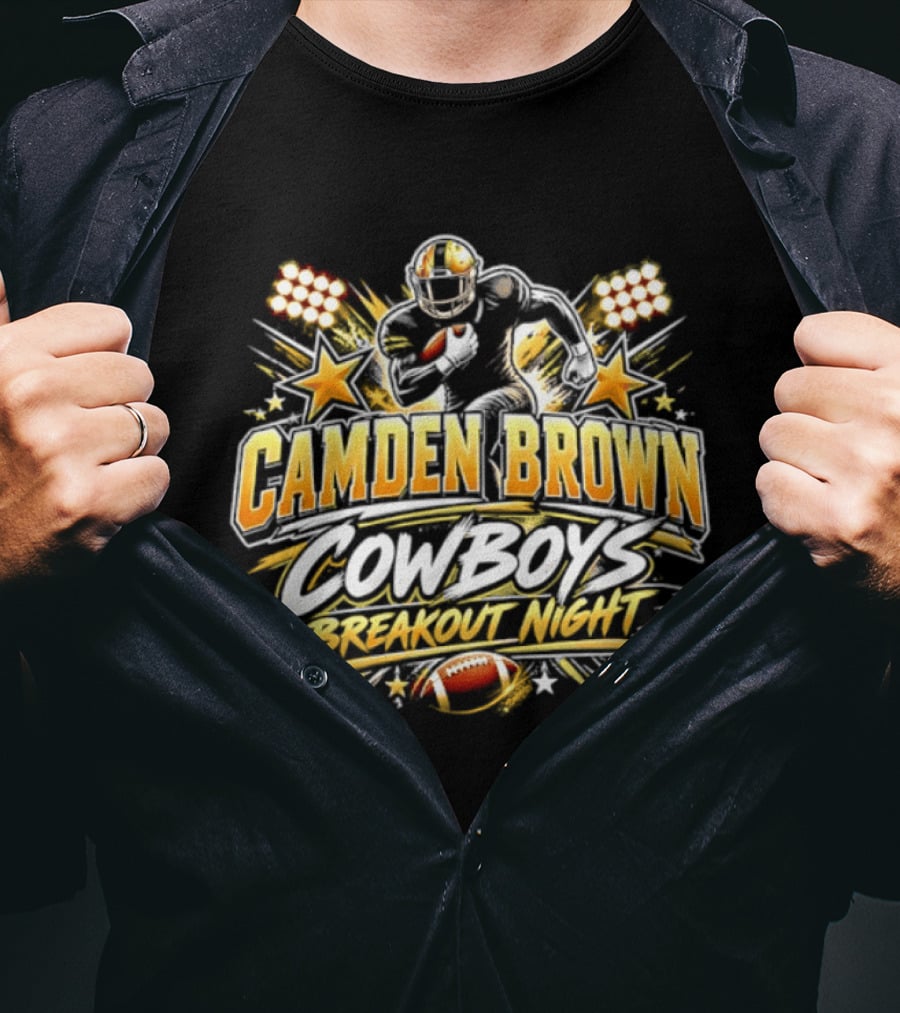 Camden Brown Cowboys Breakout Night Football Player Spotlight T-Shirt