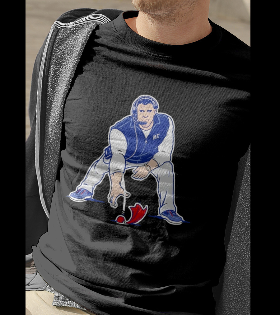 New England Patriots NE Coach Three Point Stance T-Shirt